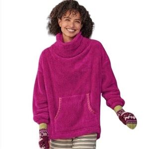 NWOT Sundance Sasha Fleece Pullover Sweatshirt Oversized Teddy Sweater Medium